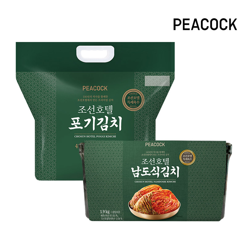 피코크 조선호텔 포기김치 4kg + 남도식 김치 1.9kg (총 5.9kg)