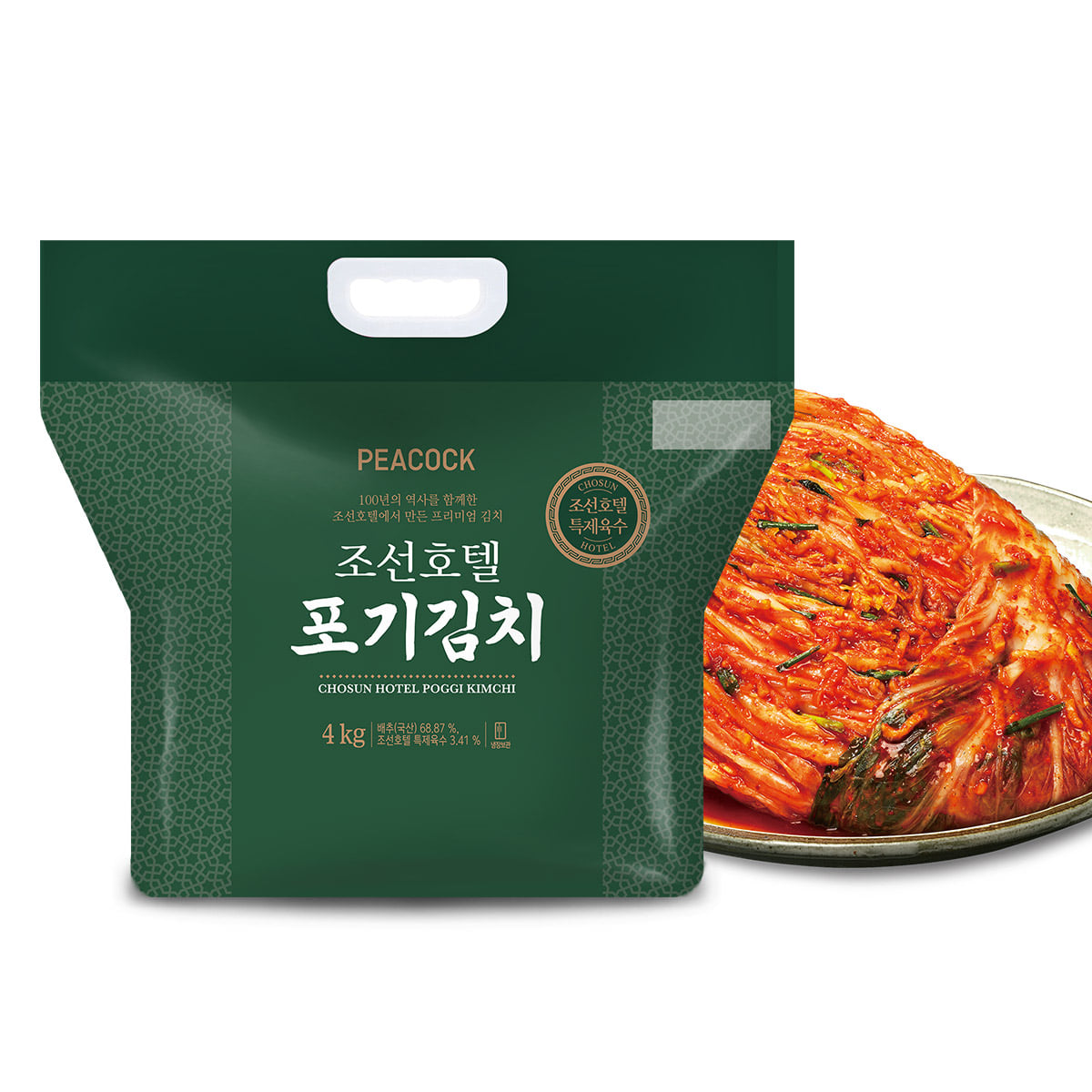 피코크 조선호텔 포기김치 4kg+남도식김치 1.9kg+맛김치 1.9kg