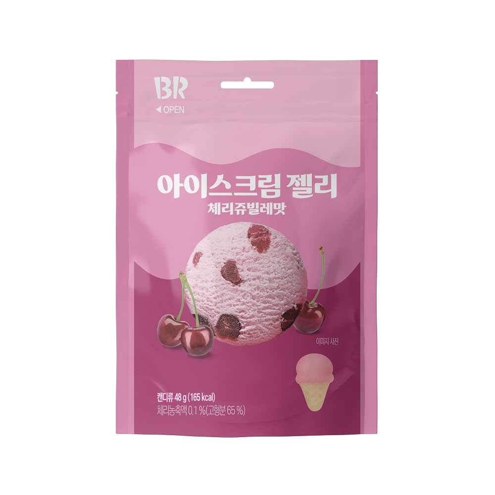 배스킨 아이스크림 젤리 체리쥬빌레맛 8팩+레인보우샤베트맛 8팩